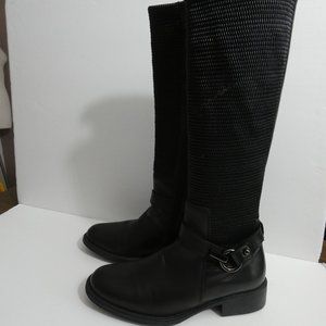 Aquatalia Sz 8 Urope Boot Black Calf Weatherproof